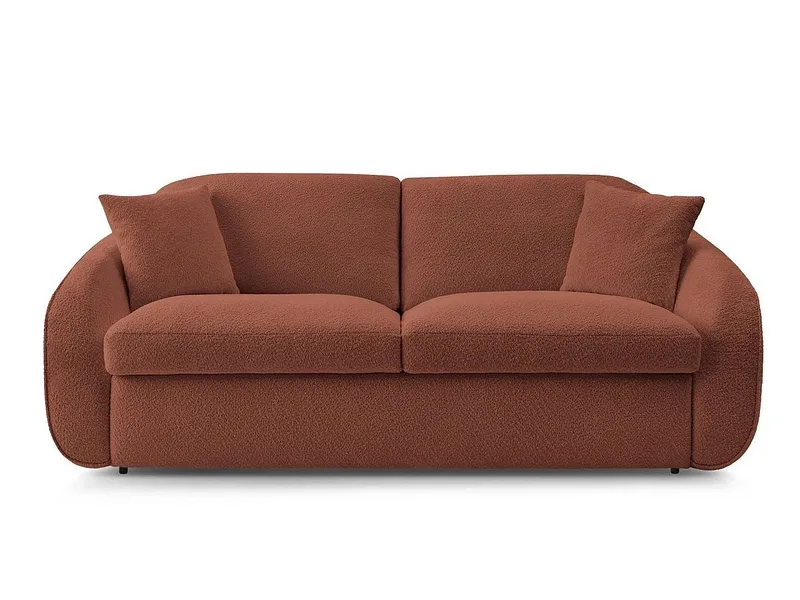 3er Sofa BOBOCHIC CEZANNE Boucle-Stoff orange