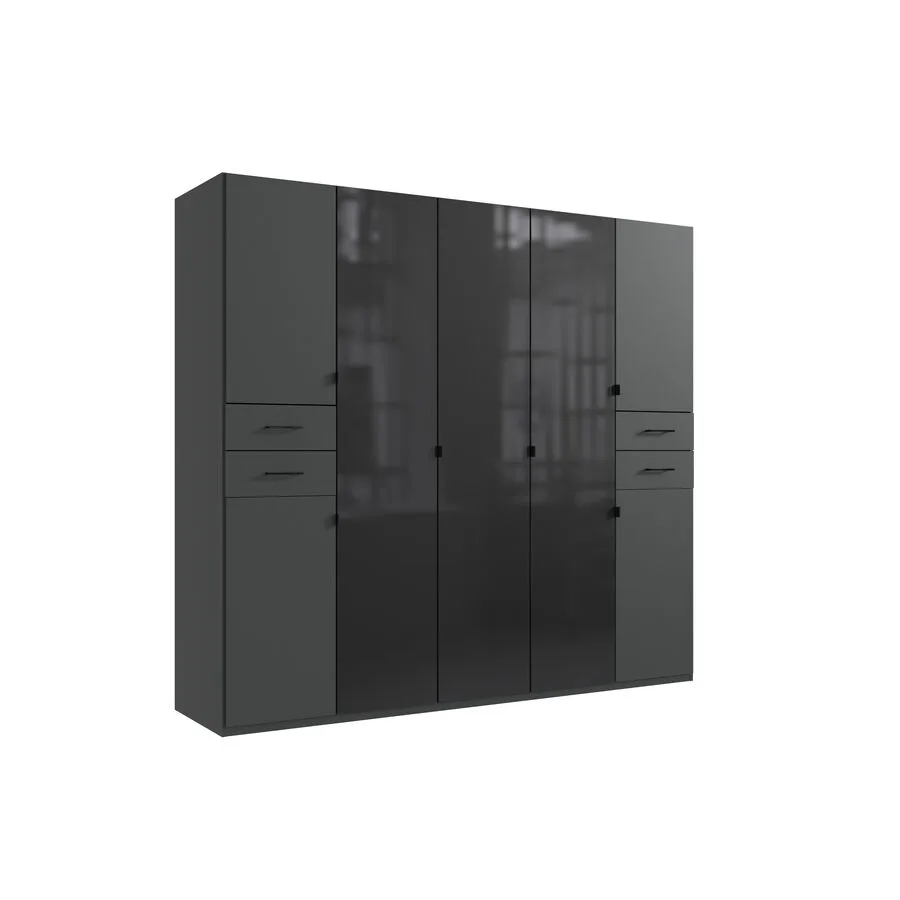 Kleiderschrank Dragon graphite Holzwerkstoff B 225 cm