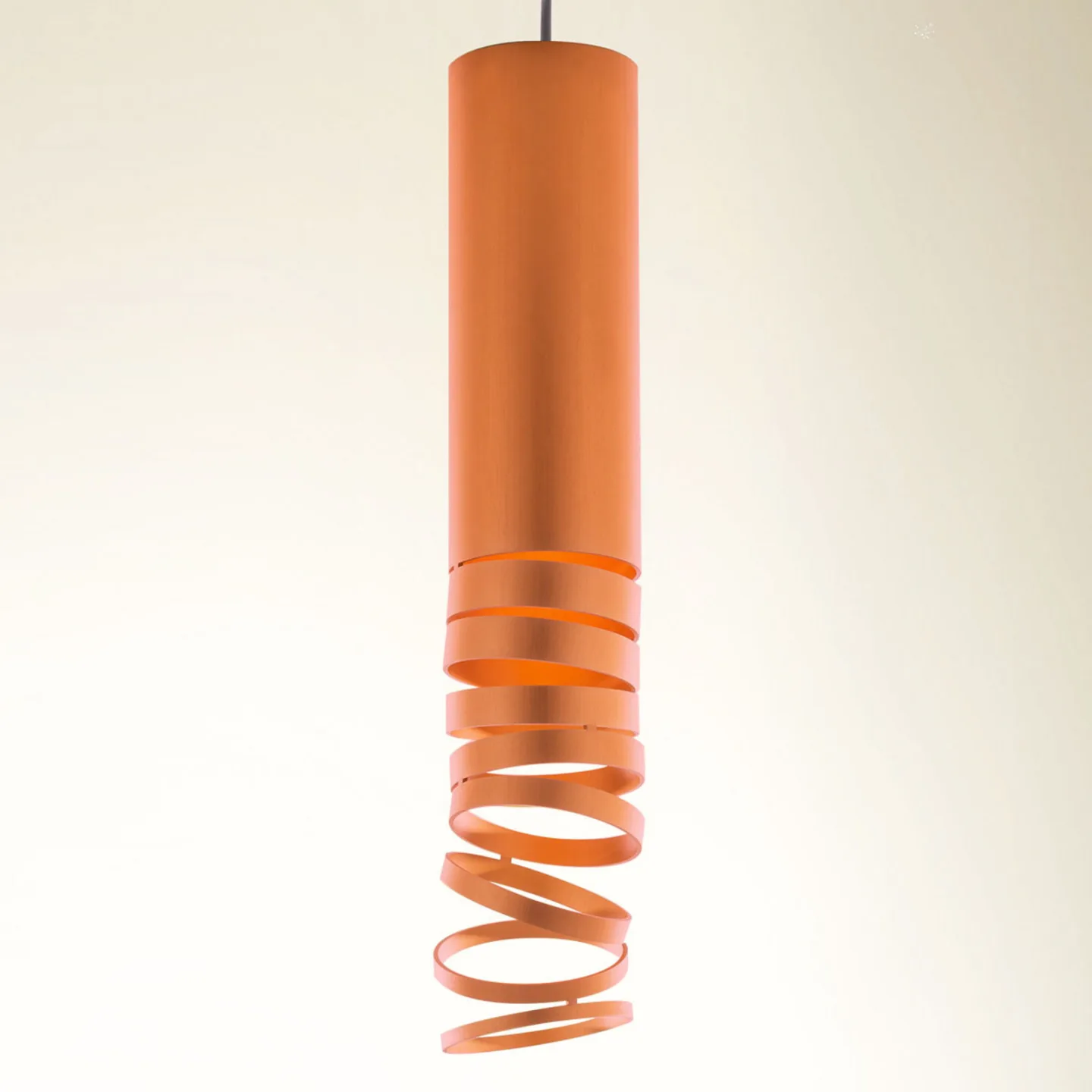 Decomposé pendellampe orange - Artemide - Stue - Design - Metal - Med én lyskilde