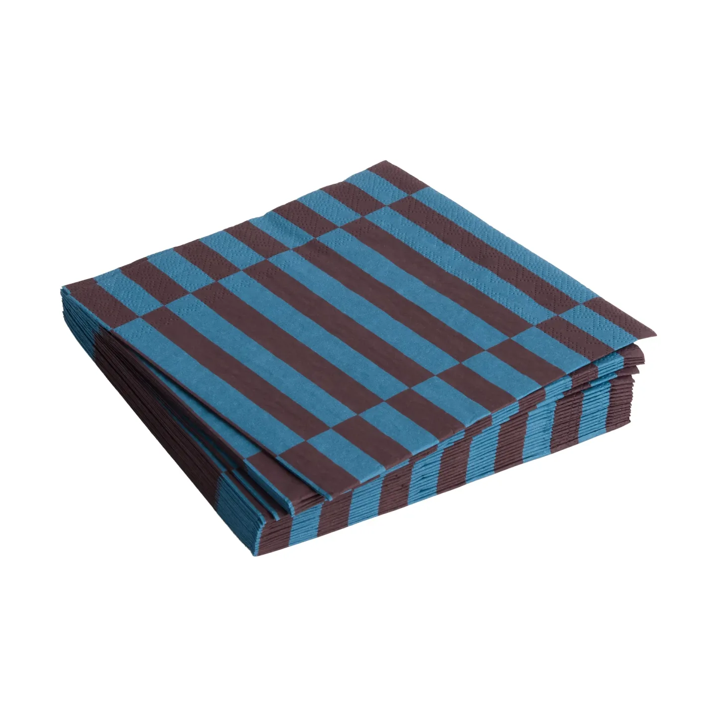 HAY Pattern Lunch Stripe Serviette 33x33 cm 20er Pack Anthracite-bordeaux pillar