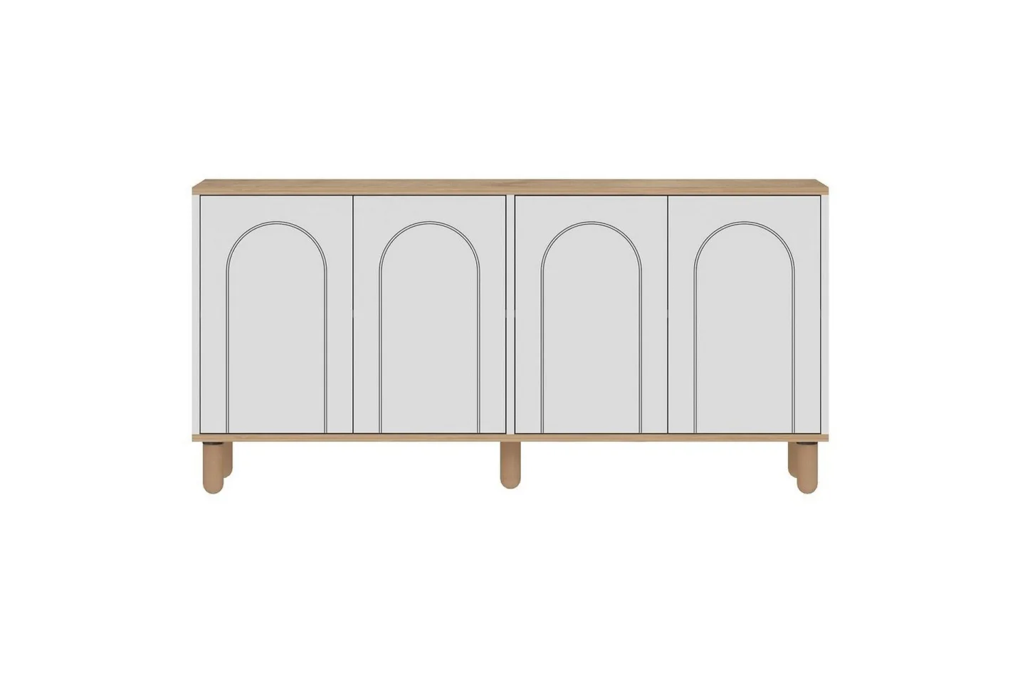 Salven Skulptur 150x73 cm - Ek/Vit