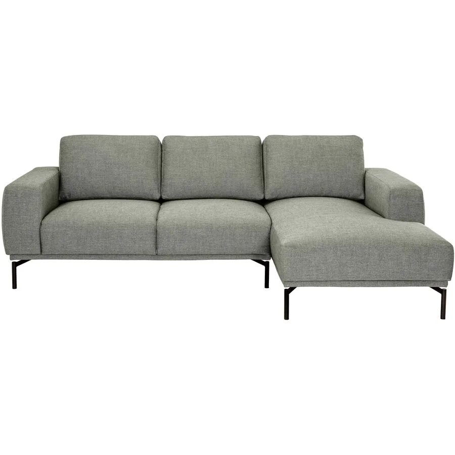 MyDeal Ecksofa Maja Grau Stoff 243 cm 162 cm - Farbe: hellgrau - Material: 70% Polyester 30% Zellulose Acetat - Möbel Konfigurator: Traummöbel