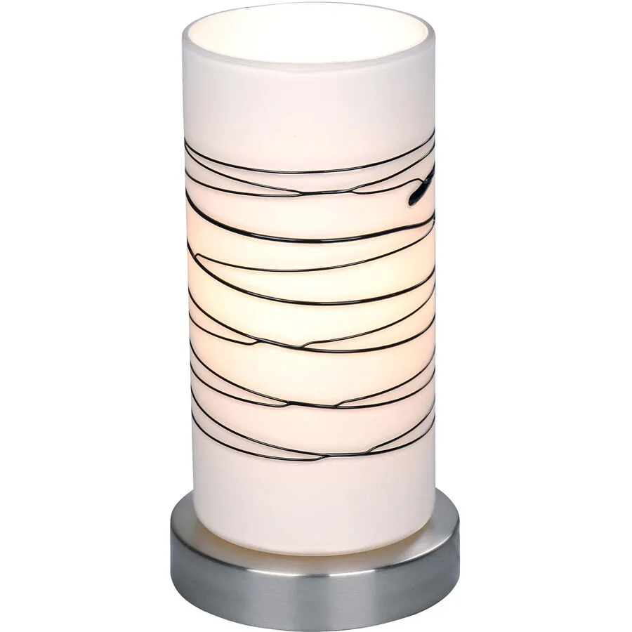 Tischlampe Essonne Schwarz/Weiss Glas/Metall 10 cm 22 cm - Farbe: weiss/schwarz - Material: Metall/Glas - LED - Lichtfarbe: Extra warmweiss