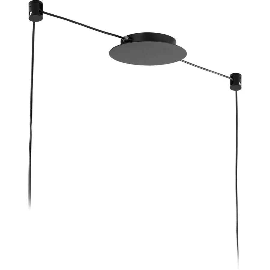 Giberti Luce Baldachin Rosone Schwarz Metall 18 cm