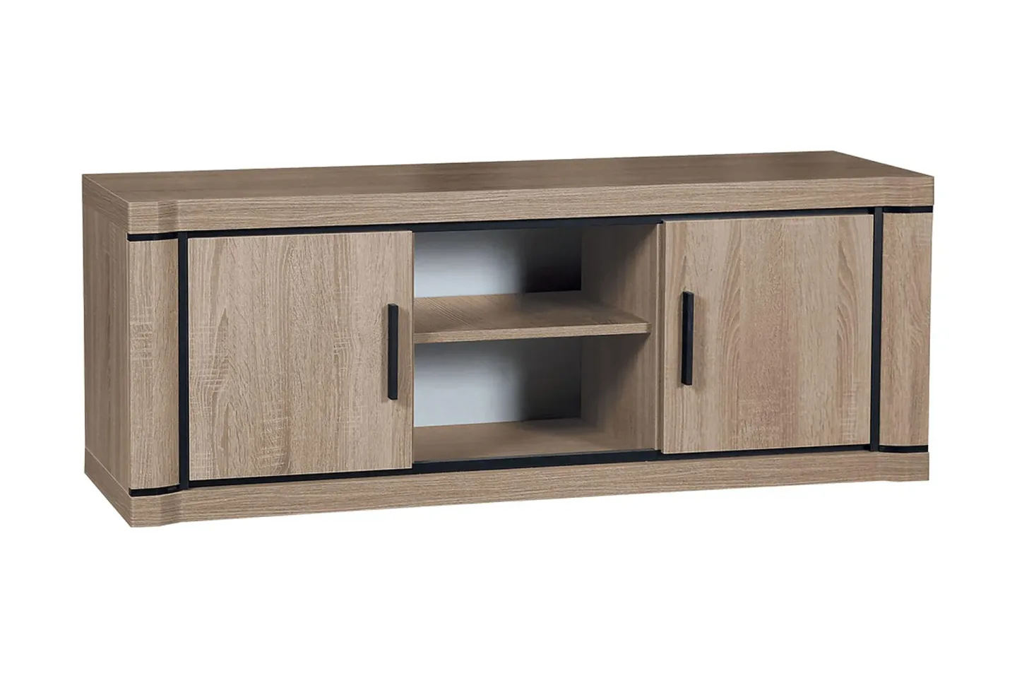 Dallas TV-bänk 137x44x53 cm LED-belysning - Beige/Grå
