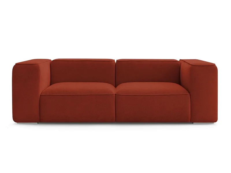 2er Sofa BOBOCHIC ZEPHYR Stoff mit Textur orange