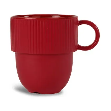 Sagaform Inka-Tasse mit Henkel 27 cl Weinrot