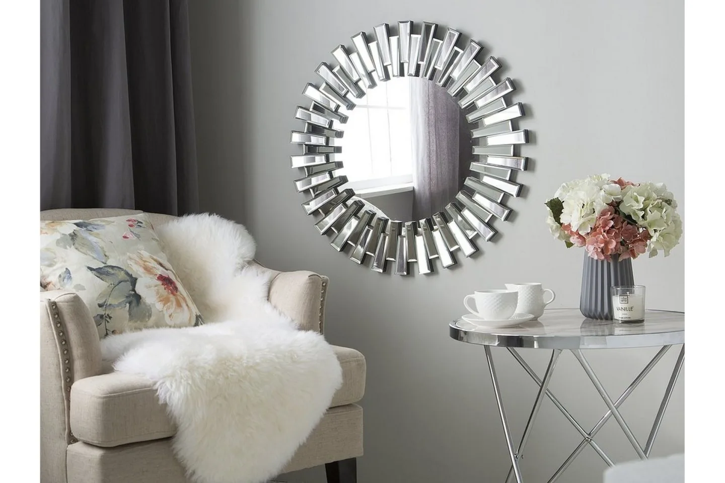 Cholet Spegel 70 cm - Silver