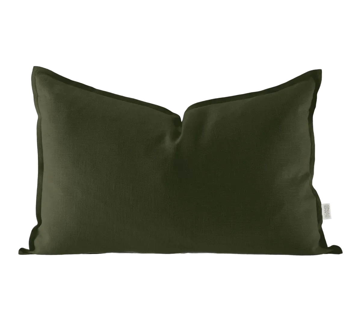 Scandi Living Calm Kissenbezug aus Leinen 40 x 60 cm Forest Green
