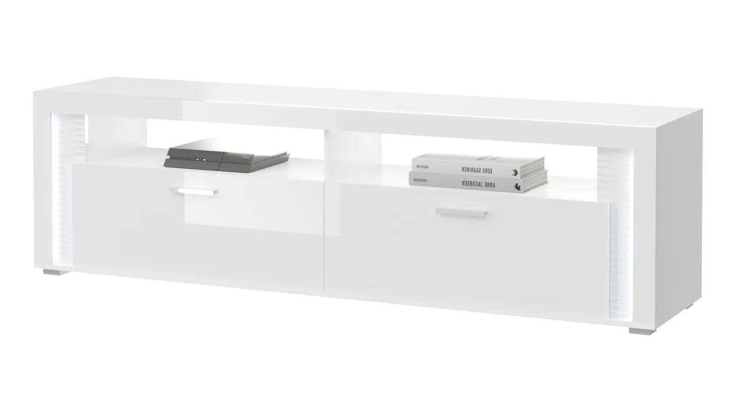 TV-Lowboard weiß hochglanz 201 cm - SKYLIGHT