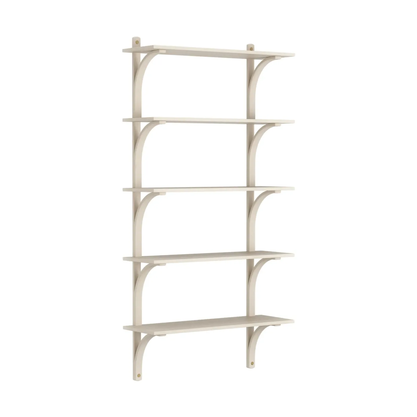 Swedese Levi hylla 5 hyllplan Vitpigmenterad ask-mässing, 90 cm