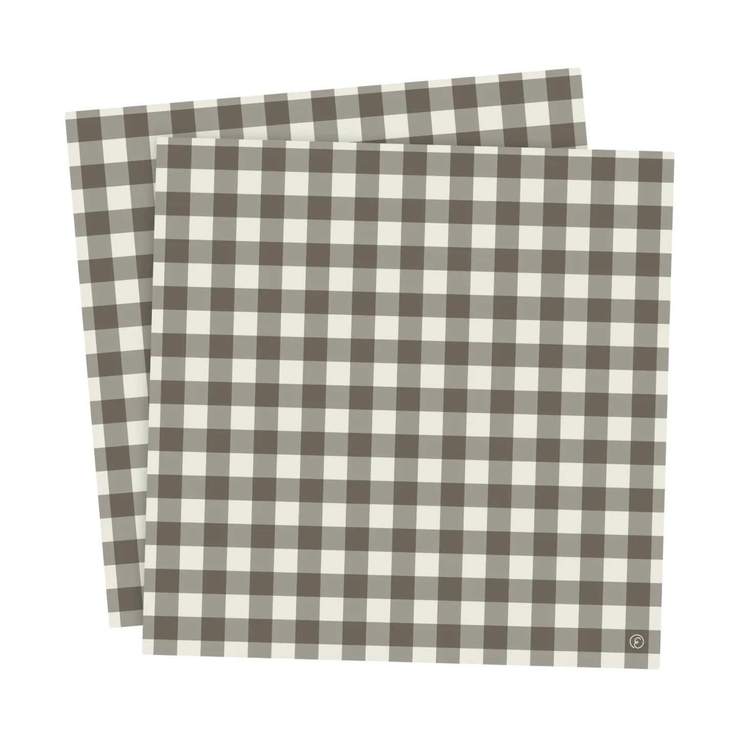ERNST Ernst Serviette kariert 33x33 cm 20er-Pack Maulwurf-hellgrau