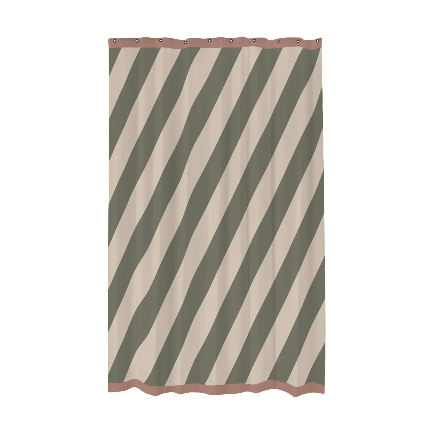 Mette Ditmer Diagonal duschdraperi 150x200 cm Dark olive