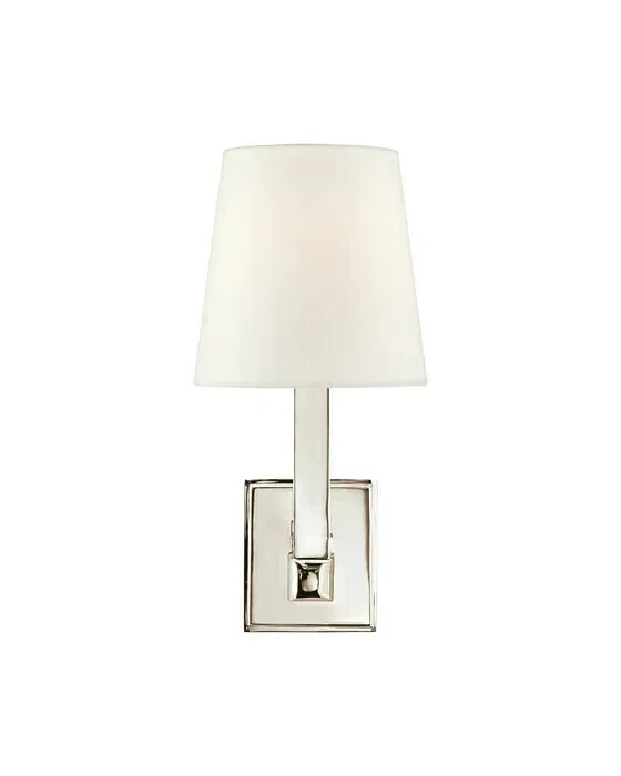 Square Tube Single Sconce Polished Nickel