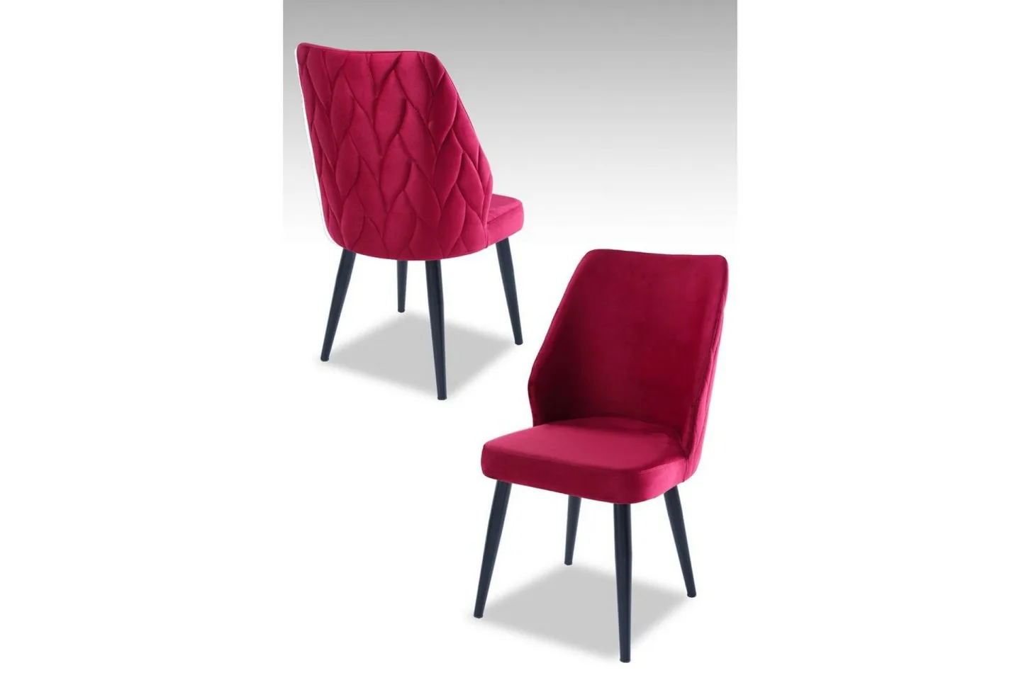Matstol Stifen Claret Red / svart - Claret Red / svart