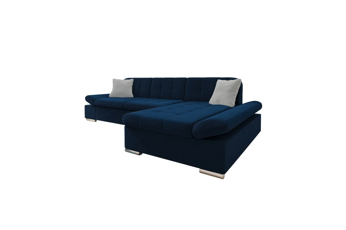 Djerra Soffa med Divan 3-sits - Blå/Ljusgrå