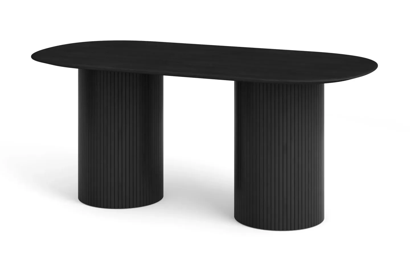 Kopparbo Matbord Oval 180x90 cm Fanér - Svart