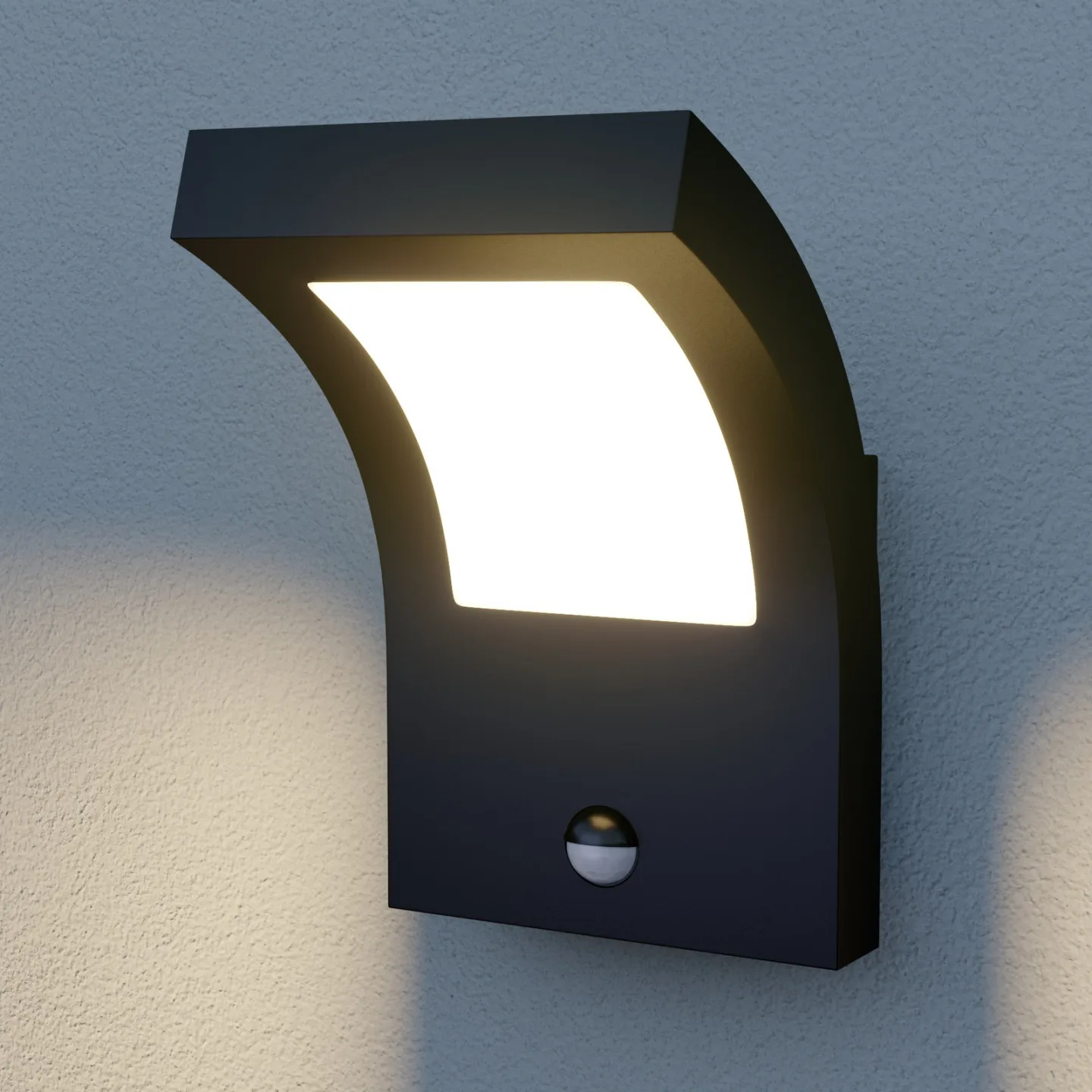 Advik Außenwandleuchte w/Sensor Graphite - Arcchio - Terrasse - Modern - Aluminium - Einflammig