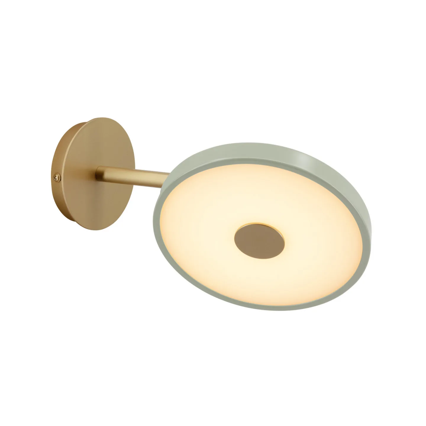 Asteria Short LED-væglampe, oliven/messing, stik - UMAGE - Stue - Design - Metal - Med én lyskilde