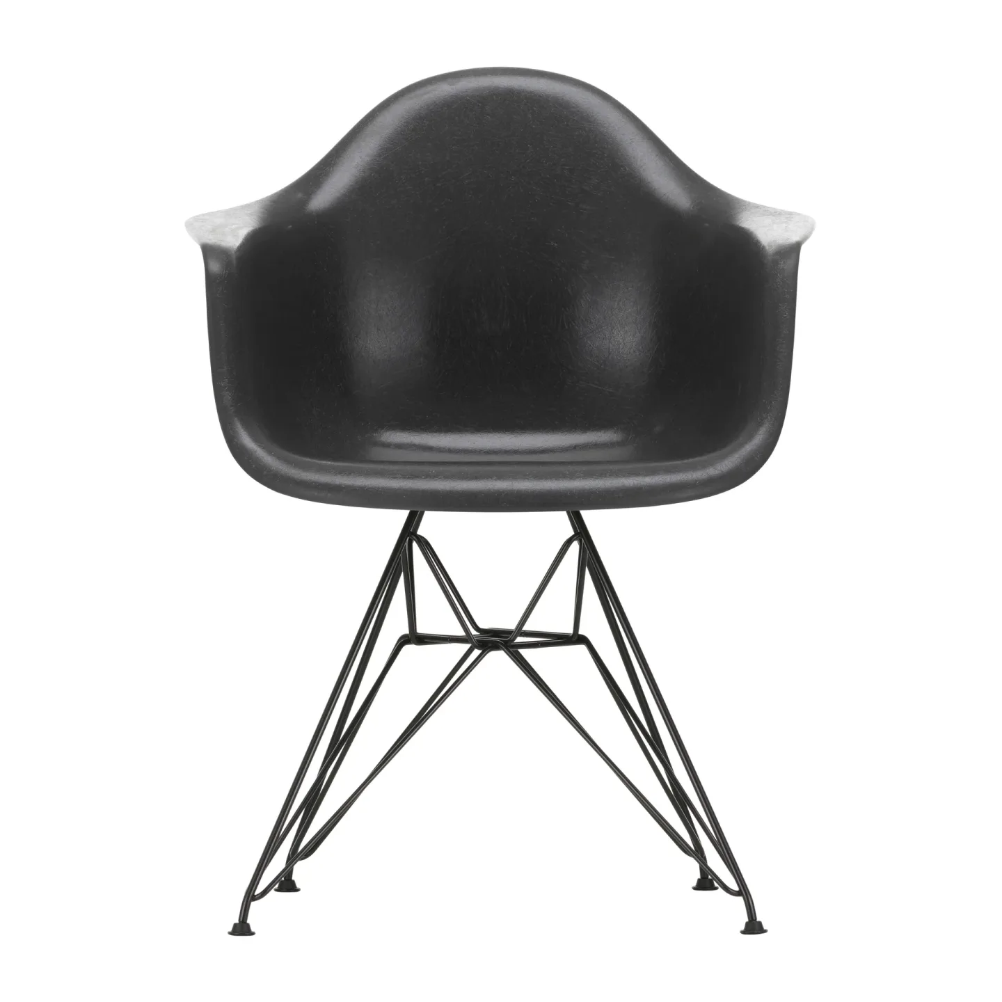 Vitra Eames fiberglass armchair DAR karmstol Elephant hide grey-Basic dark