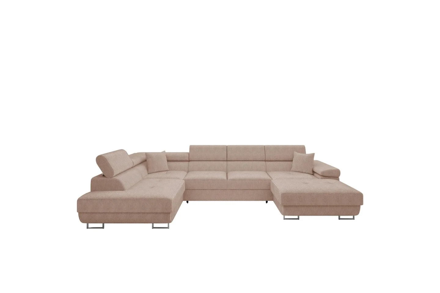 Gabina Soffa med Divan och Schäslong 4-sits - Rosa