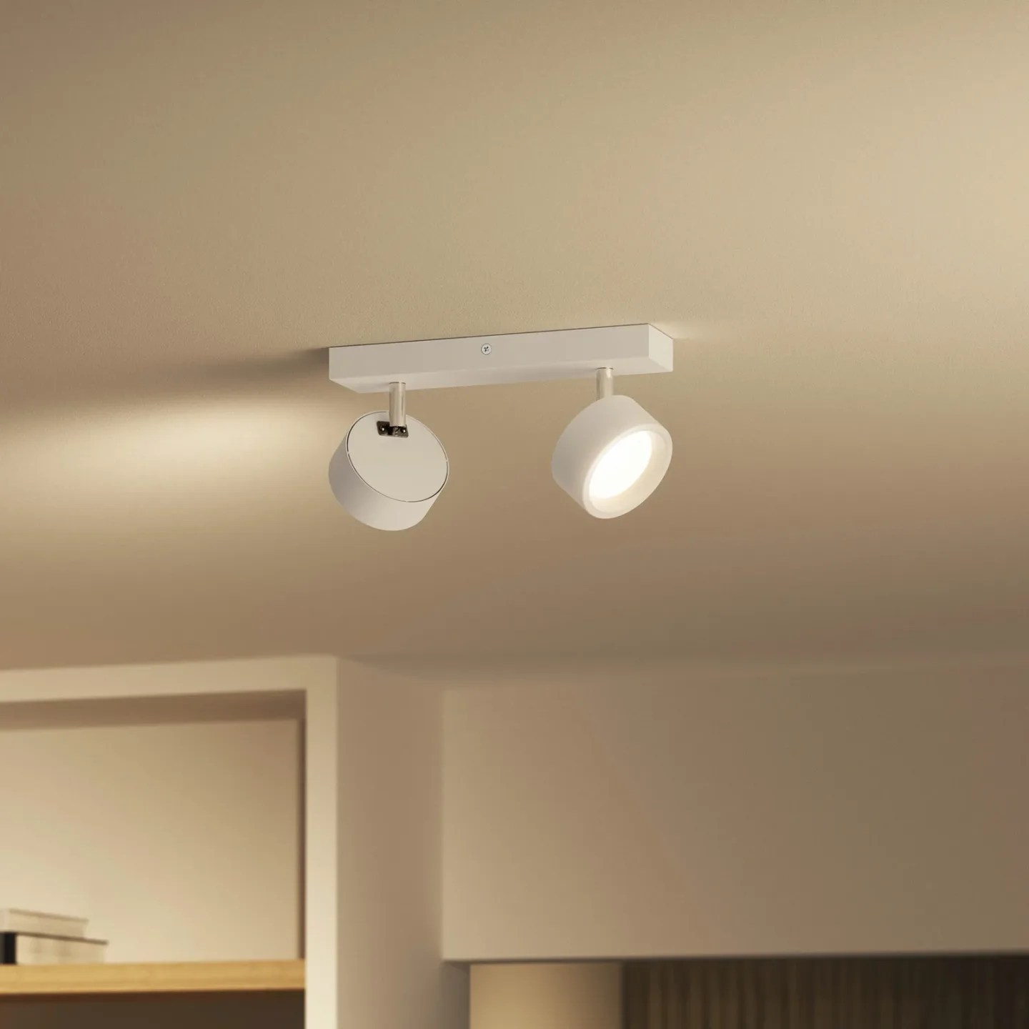 Bracia LED-Deckenspot 2-flammig, weiß - Philips - Wohnzimmer - Modern - Metall - Mehrflammig