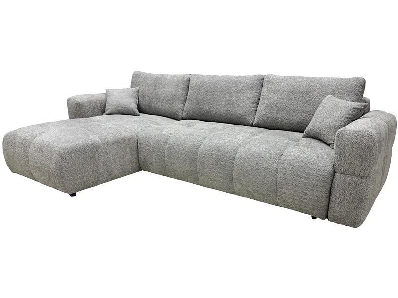 Ecksofa BUDVA Stoff grau