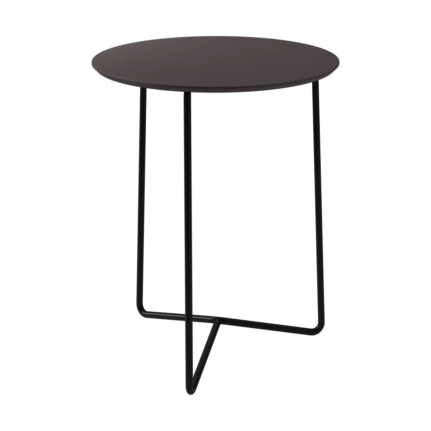 Grythyttan Stålmöbler High Tech Tisch Charcoal Kompaktlaminat-schwarz Gestell, Ø60 cm