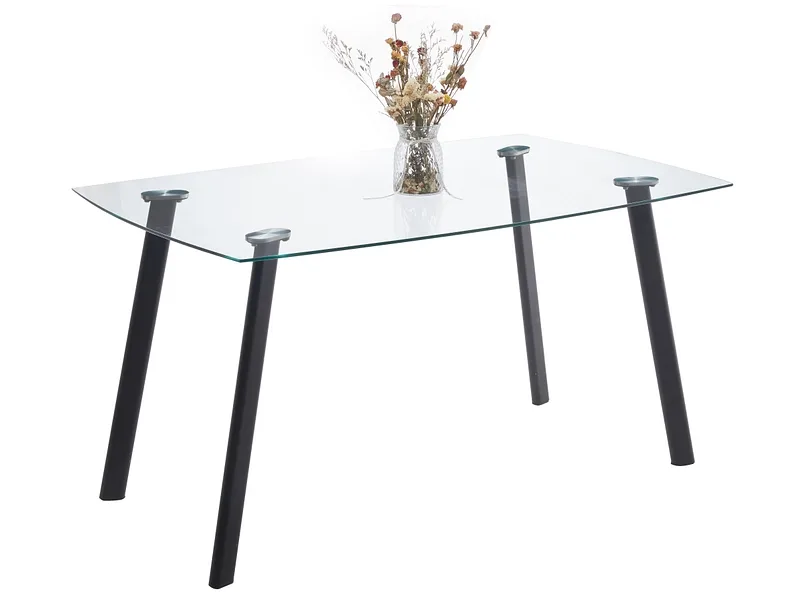 Tisch CLAIRE 140x90x75cm durchsichtig