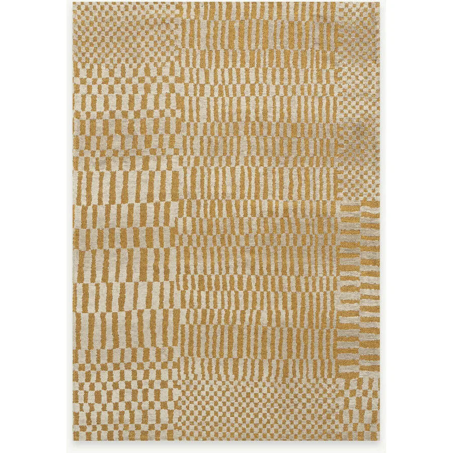 Teppich Erg Gelb Polyester 140 cm 140 cm