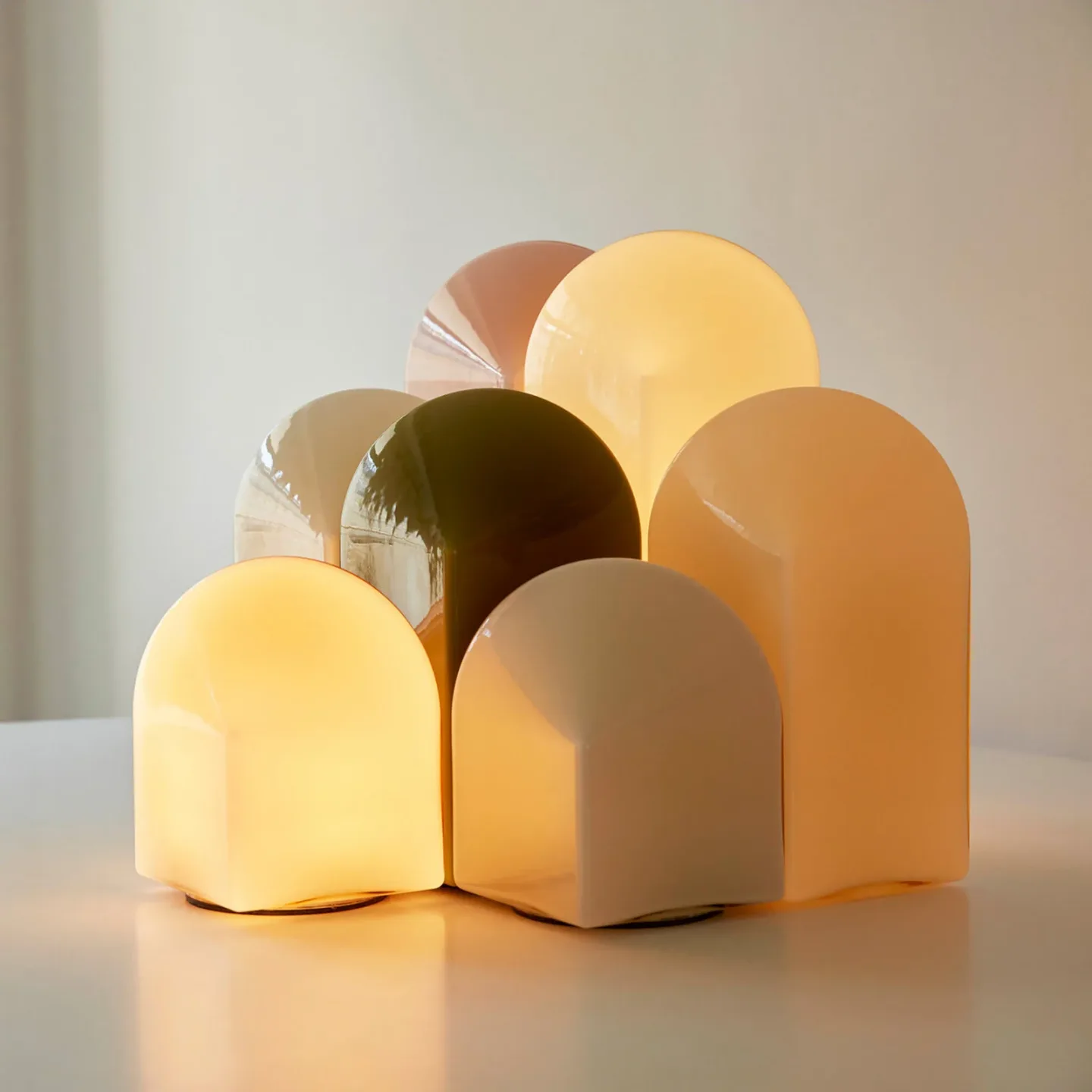 Parade 320 Tischleuchte Shell White - HAY - Wohnzimmer - Design - Glas