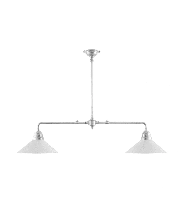 Karlskrona lampfabrik - Tegnér rörpendel 2x60 - Karlskrona lampfabrik - Nickel