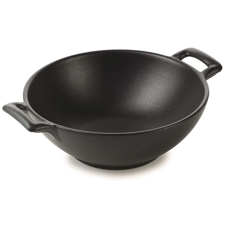 Wok Revol schwarz matt Porzellan D 16 cm