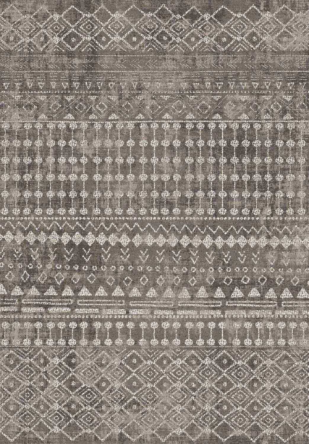 Wilton-teppe - Hergla (grå) (Størrelse: 160 x 230 cm)