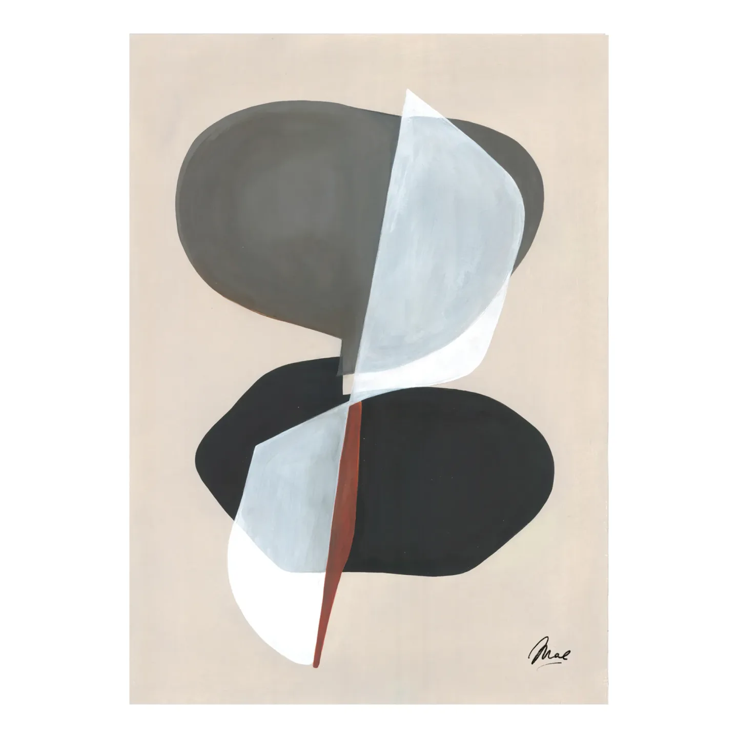 Paper Collective Composition 01 poster 30x40 cm
