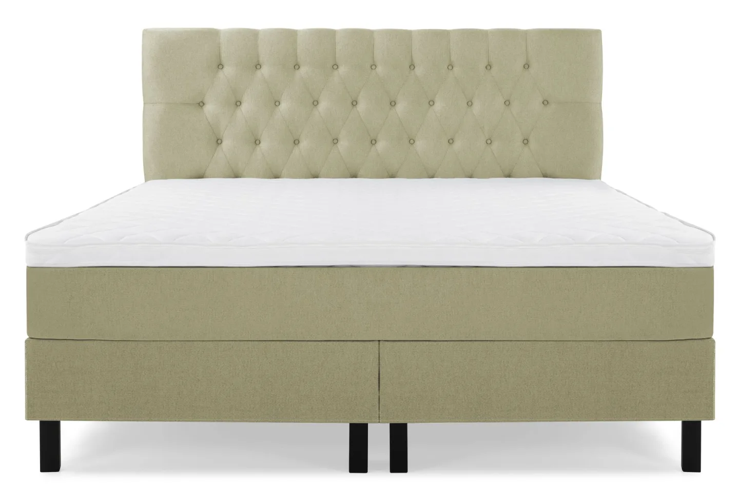 Lucky Komplett Sängpaket 160x200 Skum Diamant Sänggavel - Grön