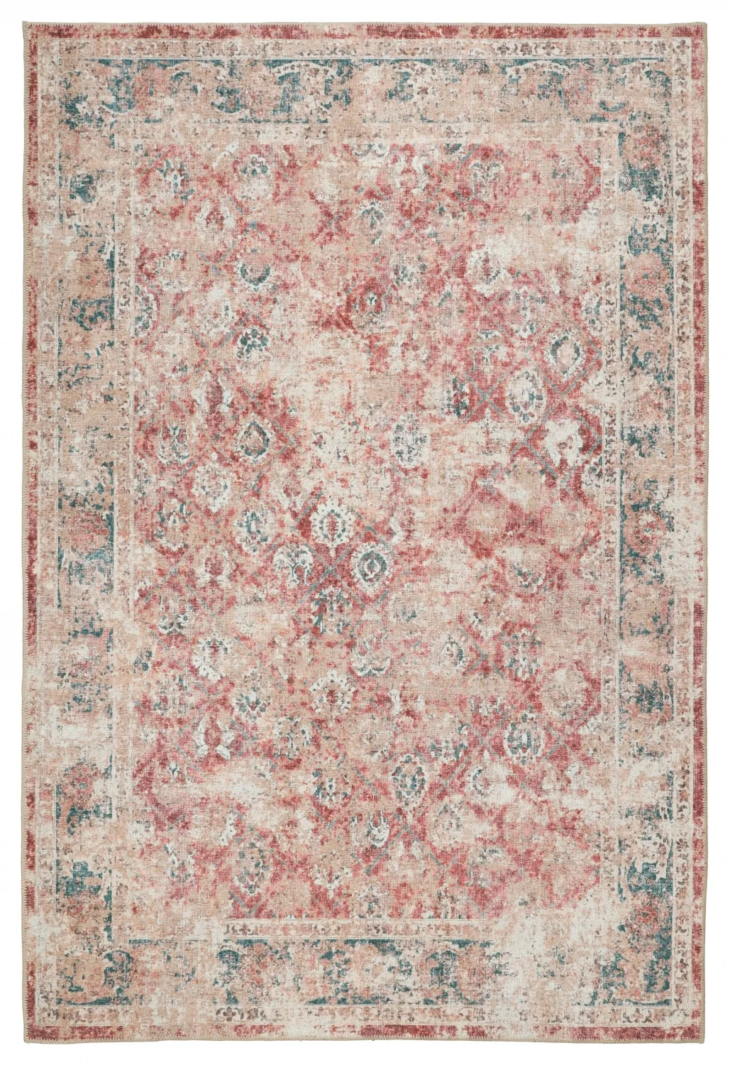 Flatvevd teppe - Douz (rød/blå) (Størrelse: 150 x 230 cm)