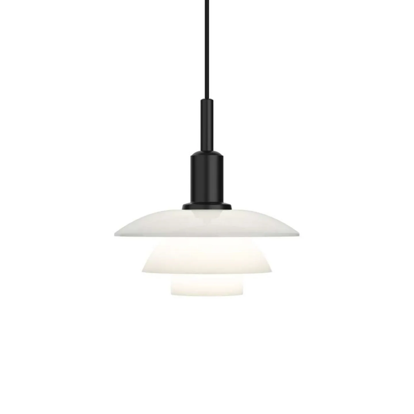 PH 3/3 Pendelleuchte Opal - Louis Poulsen - Wohnzimmer - Metall