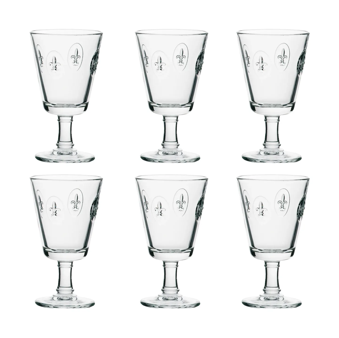 La Rochère Fleur de Lys Weinglas 24 cl 6er Pack Klar
