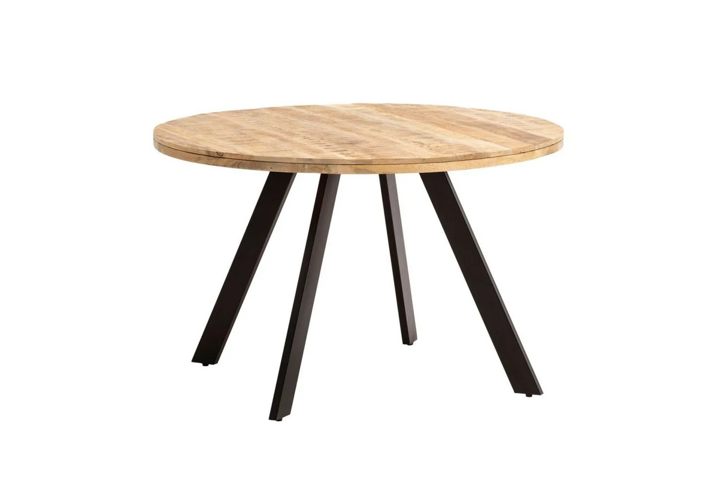 Matbord Wohnling rund massivt trä, modern lantlig stil 120 cm - 120 cm