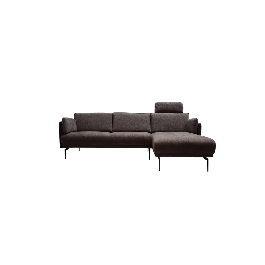 Ecksofa Aurea Braun Stoff 252 cm 156 cm