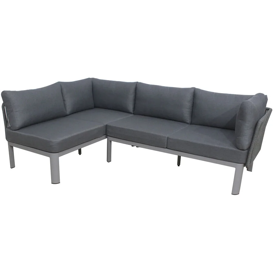 Gartenlounge Clasico Grau Aluminium T 68 H 28 cm