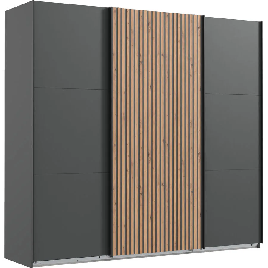 Kleiderschrank Asin Eiche/graphit Holzwerkstoff B 300 cm