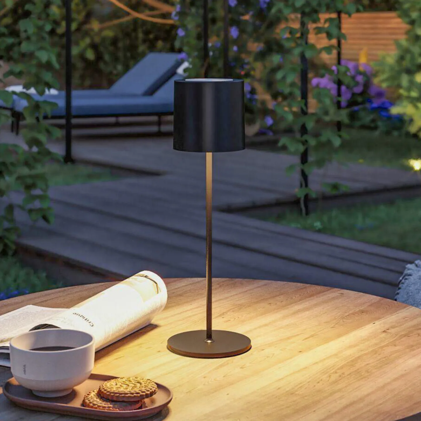 Tuni Portable Tischleuchte IP44 Matt Schwarz - Paulmann - Wohnzimmer - Modern - Kunststoff - Einflammig