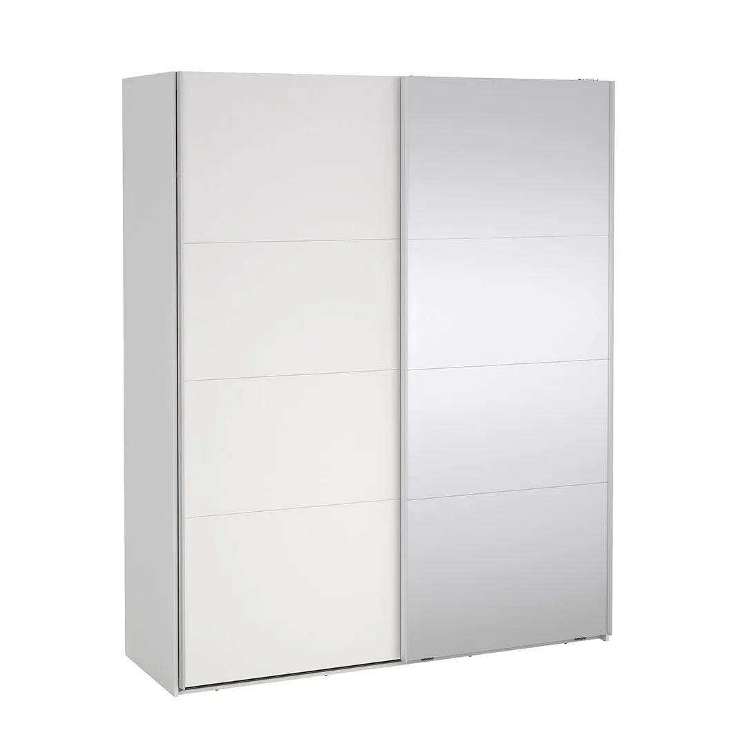 Catania Schiebetürenschrank 2 Türen 180x220cm weiß.