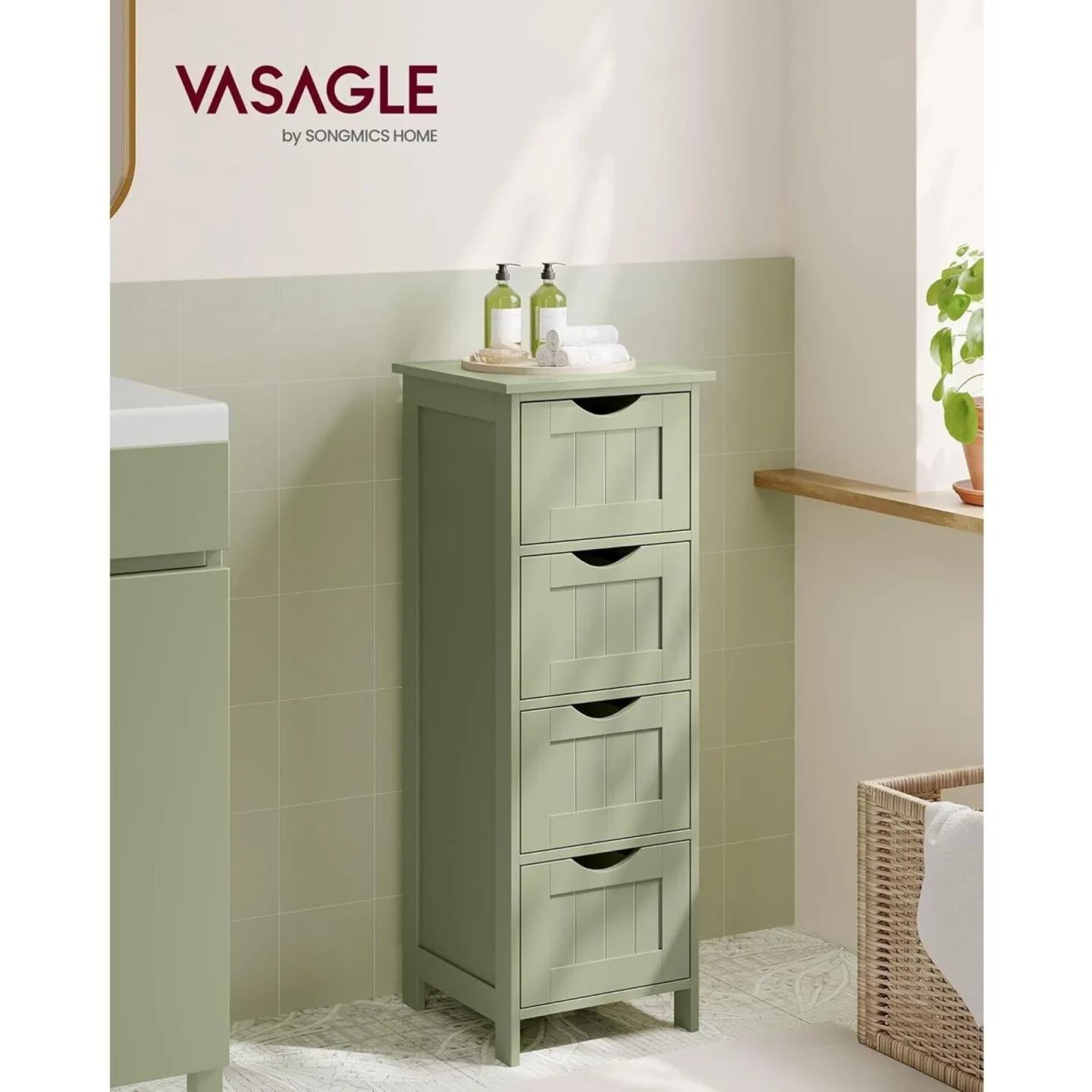 Kommode VASAGLE B 30 H 82 cm - Material: Holz - Kommode