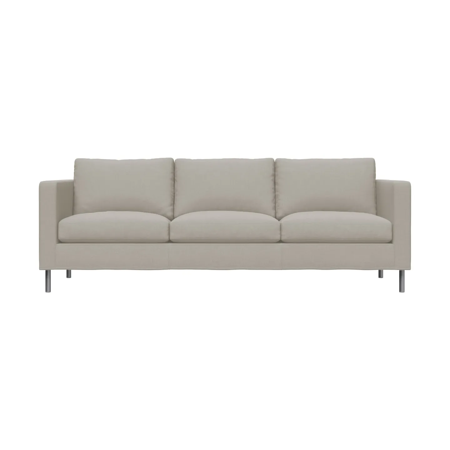 Fogia Alex 3 Sitz Sofa Stoff Hiro Sand-aluminiumbein