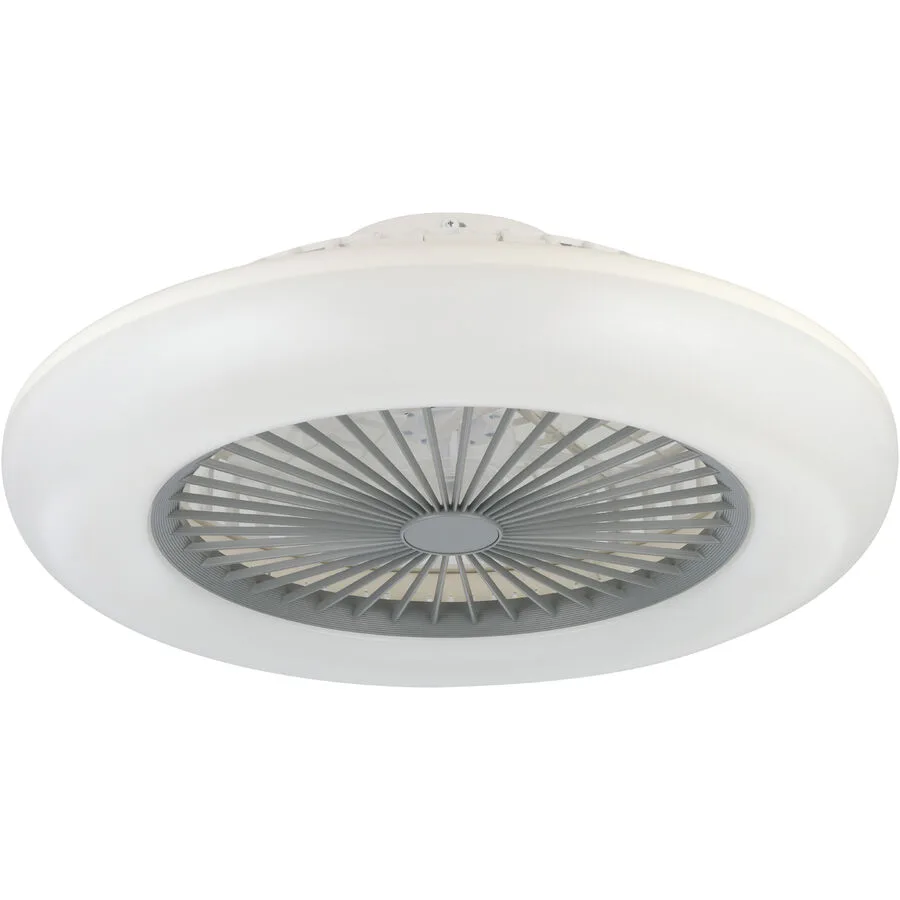 Eglo Deckenlampe Sayulita-L Grau/Weiss Kunststoff 55 cm - Farbe: weiss/grau - LED