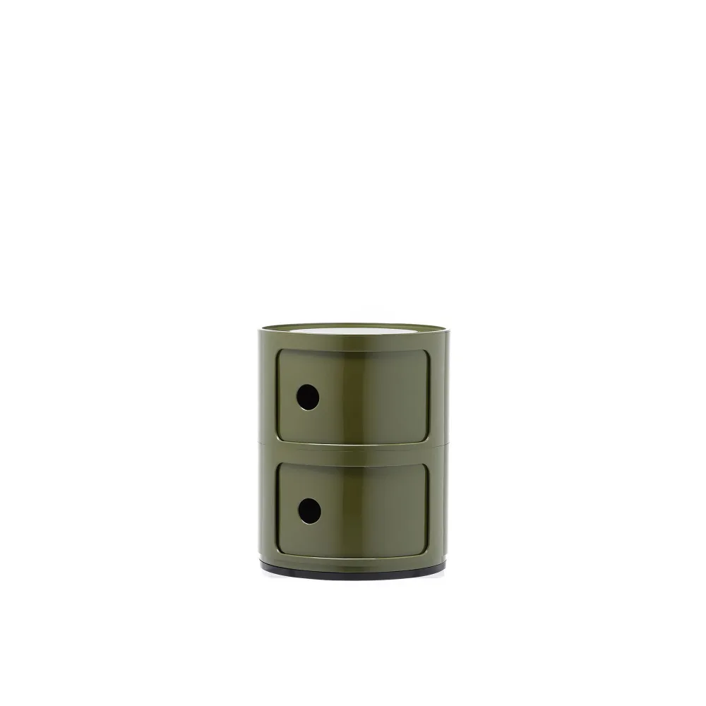 Kartell - Componibili 4966, Green, 2 Compartments - Hurtsar - Anna Castelli Ferrieri