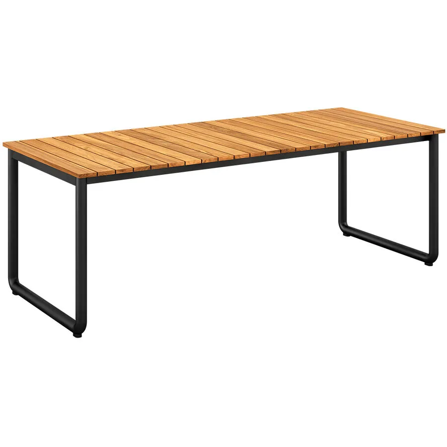 SACKit Salontisch Patio Schwarz Holz 214 cm - Material: Teak